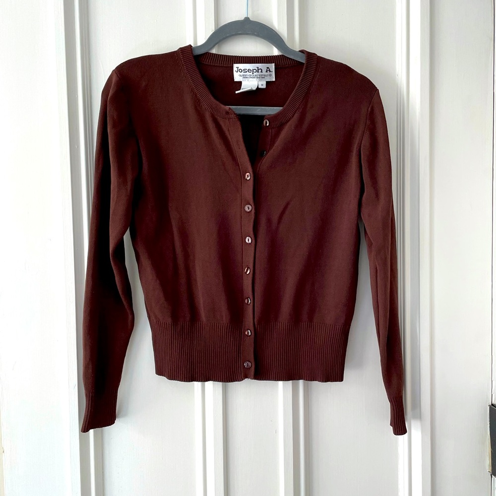 Vintage Joseph A brown cardigan sweater M